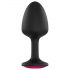 Dorcel Geisha Plug Ruby M - plug anal noir avec bijou rose