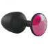 Dorcel Geisha Plug Ruby M - plug anal noir avec bijou rose