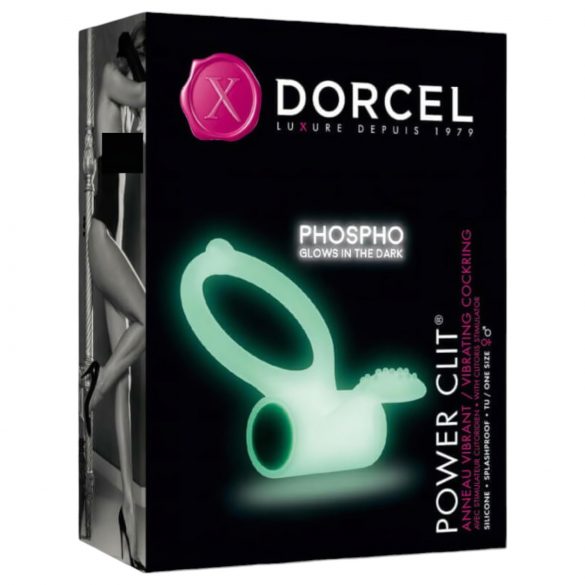 Dorcel - anneau pénien vibrant phosphorescent (blanc)