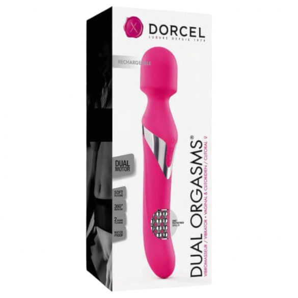 Dorcel Dual Orgasmes - Vibromasseur Rechargeable 2en1 (Rose)