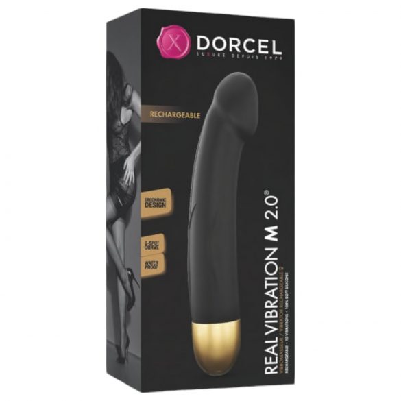 Dorcel Vibration M 2.0 - vibromasseur rechargeable (noir-doré)