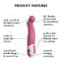 Satisfyer Petting Hippo - vibromasseur rechargeable et étanche (magenta)