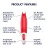 Satisfyer Power Flower - vibromasseur rechargeable et étanche (rouge)