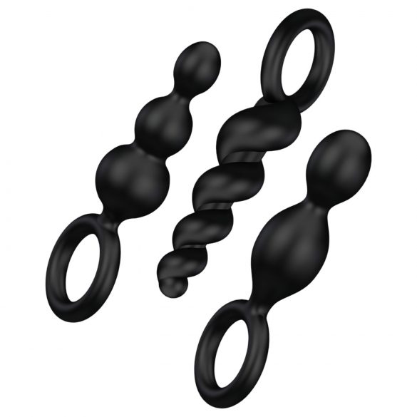 Satisfyer Booty Call - kit de plugs anaux - noir (3 pièces)