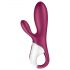 Satisfyer Hot Bunny - vibromasseur chauffant intelligent avec stimulateur de clitoris (rouge)