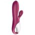 Satisfyer Hot Bunny - vibromasseur chauffant intelligent avec stimulateur de clitoris (rouge)