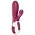 Satisfyer Hot Bunny - vibromasseur chauffant intelligent avec stimulateur de clitoris (rouge)