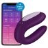 Satisfyer Double Joy - vibromasseur intelligent et étanche pour couples (violet)