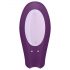 Satisfyer Double Joy - vibromasseur intelligent et étanche pour couples (violet)