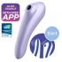 Satisfyer Dual Pleasure - vibromasseur intelligent 2 en 1 à ondes d'air (violet)