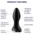 Satisfyer Rotator Plug 2 - vibromasseur anal à perles rechargeable (noir)