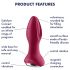 Satisfyer Rotator Plug 2 - plug anal à perles rechargeable (fusion)