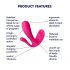 Satisfyer Top Secret Plus - vibromasseur intelligent à 3 branches (rose)