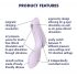 Satisfyer Curvy Trinity 2 - Stimulateur à air pulsé 2 en 1 rechargeable (violet)