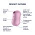 Satisfyer Cotton Candy - stimulateur clitoridien à ondes d'air rechargeable (violet)