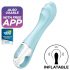 Satisfyer Air Pump Vibrator 5 - vibromasseur intelligent gonflable (bleu)