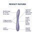 Satisfyer G-spot Flex 2 - vibromasseur rechargeable et étanche pour point G (violet)