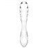 Satisfyer Dazzling Crystal 1 - Godemichet en verre à double extrémité (transparent)