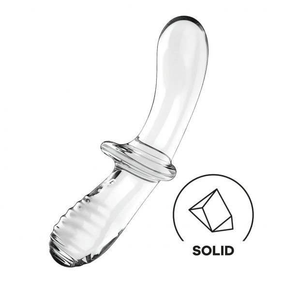 Satisfyer Double Crystal - gode double en verre (transparent)