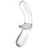 Satisfyer Double Crystal - gode double en verre (transparent)