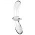 Satisfyer Double Crystal - gode double en verre (transparent)