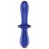 Satisfyer Double Crystal - Dildo en verre à double tête (bleu)