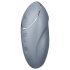 Satisfyer Tap & Climax 1 - Vibromasseur et stimulateur clitoridien 2-en-1 (gris)