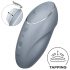 Satisfyer Tap & Climax 1 - Vibromasseur et stimulateur clitoridien 2-en-1 (gris)