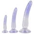 Crystal Clear - ensemble de dildos pour entraînement anal - 3 pièces (transparent-bleu)