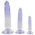 Crystal Clear - ensemble de dildos pour entraînement anal - 3 pièces (transparent-bleu)