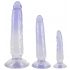 Crystal Clear - ensemble de dildos pour entraînement anal - 3 pièces (transparent-bleu)