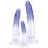 Crystal Clear - ensemble de dildos pour entraînement anal - 3 pièces (transparent-bleu)