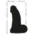 Realistixxx Real Giant - godemichet avec testicules - 22 cm (noir)