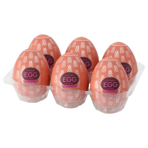 TENGA Œuf Cône Plus Résistant - œuf de masturbation (lot de 6)