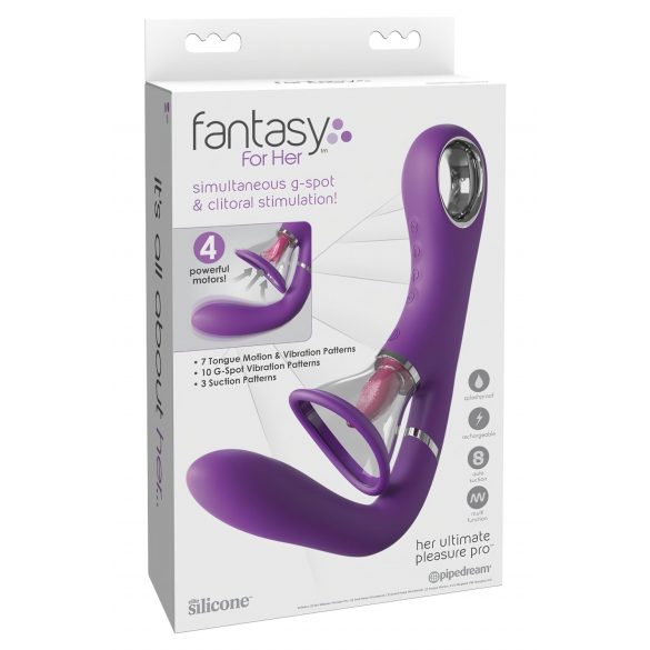 Fantasie Pour Elle - Vibromasseur à 4 moteurs pour point G et clitoris (violet)