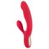 Lapin Sourire Thumping - vibromasseur rechargeable à 3 moteurs (rouge)