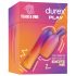 Durex Tease & Vibe - vibromasseur à tige avec stimulateur clitoridien lapin (rose)