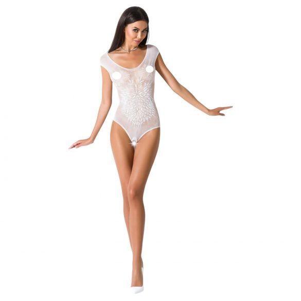 Passion BS064 - Body en résille ouvert (blanc) - Taille S-L