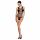 Passion BS086 - Body transparent à bandes (noir) - S-L