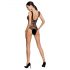 Passion BS086 - Body transparent à bandes (noir) - S-L