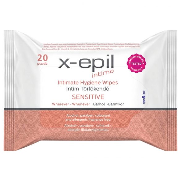 X-Epil Intimo Sensitive - lingettes intimes (20 unités)