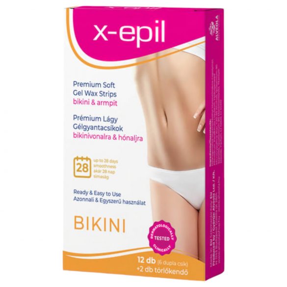 X-Epil - Bandes de cire prêtes à l'emploi 12 pcs - bikini/aisselles