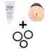 Kit de masturbation pour débutants (masturbateur, lubrifiant, anneau pénien)