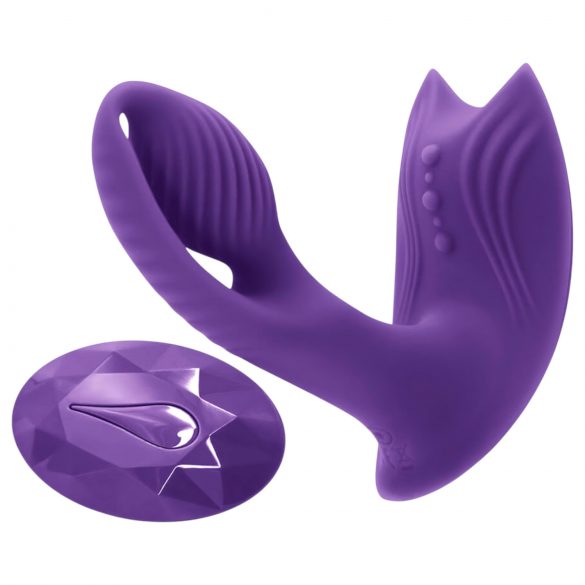 Inya Bump-N-Grind - vibromasseur clitoridien 2en1 avec radio et chauffage (violet)