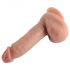 Dildo réaliste à testicules, ventouse - 18 cm (naturel)