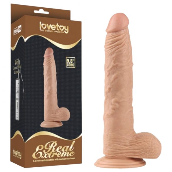 Lovetoy Real Extreme - Dildo ventouse - 24 cm