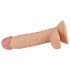 Lovetoy Real Extreme - gode ceinture avec testicules et ventouse pour point G - 19 cm (naturel)