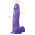 Lovetoy Jelly Studs - Gode réaliste avec ventouse - 20 cm (violet)