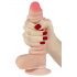 Lovetoy Sliding-Skin - Dildo à ventouse, double couche - 18 cm (naturel)