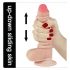 Lovetoy Sliding-Skin - Dildo à ventouse, double couche - 18 cm (naturel)